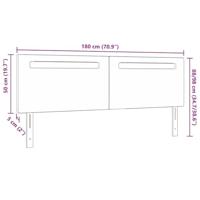Hoofdbord met LED -striplichten Wandgemonteerd Zwart 180 cm PVC - thumbnail