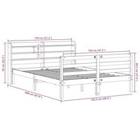 Bedframe zonder matras massief grenenhout wasbruin 120x190 cm - thumbnail
