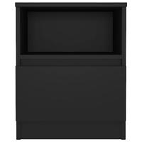 Nachtkastjes 2 st 40x40x50 cm bewerkt hout zwart - thumbnail