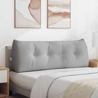 VidaXL Rugkussen wolkengrijs 140 x 24 x 50 cm stof - thumbnail