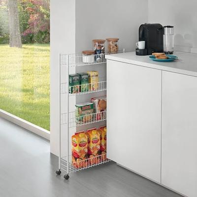 Metaltex fino opbergrek 4 etages 58x16x95 cm wit Metaltex fino opbergrek 4 etages 58x16x95 cm wit