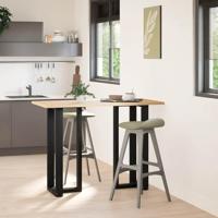 Bartafelpoten 2 st T-vormig 50x35x(100-101) cm staal zwart - thumbnail