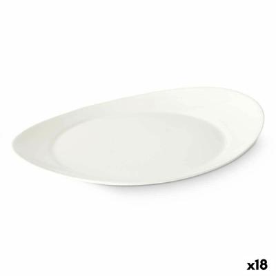 Eetbord Vivalto Wit Opaal glas 30,5 x 3 x 26 cm (18 Stuks)