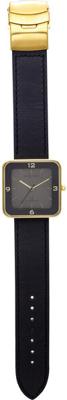 NeXtime Square Wrist horloge (Kleur kast: goud/zwart)