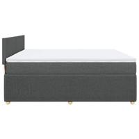 Boxspring met matras stof donkergrijs 180x200 cm - thumbnail