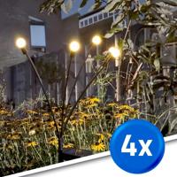 Solar priklamp miami met warm wit licht - set van 4 - thumbnail