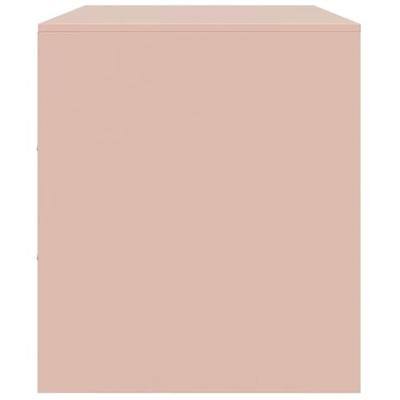 Tv-meubelen 2 st 67x39x44 cm staal roze