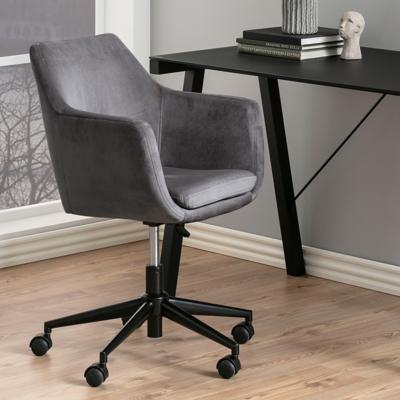 Bendt Bureaustoel 'Rikke' Velvet, kleur Donkergrijs