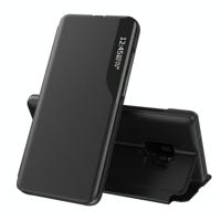 Voor Samsung Galaxy S9 Side Display Magnetic Shockproof Horizontale Flip Lederen Case met houder (zwart) - thumbnail