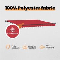 VidaXL Inklapbaar zonnescherm rood 400 × 300 cm stof en aluminium - thumbnail