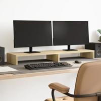 VidaXL Monitorstandaard 100x27x10 cm bewerkt hout sonoma eikenkleurig - thumbnail