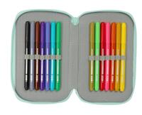 Schooletui met Accessoires Disney Blauw 12,5 x 19,5 x 5,5 cm 37 Onderdelen - thumbnail