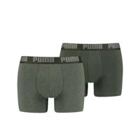 Heren Boxer Shorts Puma Basic 2 Onderdelen Donkergroen Maat L - thumbnail