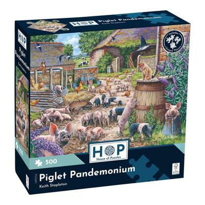 Piglet Pandemonium Puzzel 500 Stukjes Piglet Pandemonium Puzzel 500 Stukjes