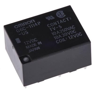 Omron G6C-1114P-US-DC12 Powerrelais 12 V/DC 10 A 1x NO 1 stuk(s) Bag Omron G6C-1114P-US-DC12 Powerrelais 12 V/DC 10 A 1x NO 1 stuk(s) Bag