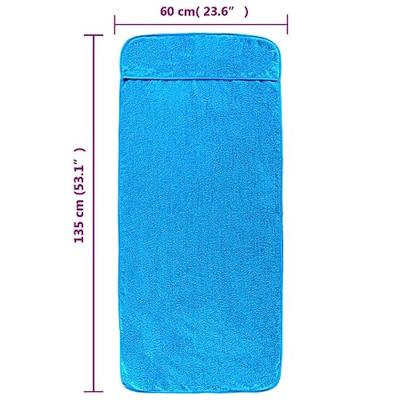 VidaXL Strandhanddoeken 2 st 400 g/m² 60x135 cm stof turquoise VidaXL Strandhanddoeken 2 st 400 g/m² 60x135 cm stof turquoise