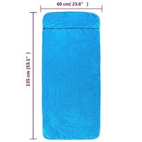 VidaXL Strandhanddoeken 2 st 400 g/m² 60x135 cm stof turquoise - thumbnail
