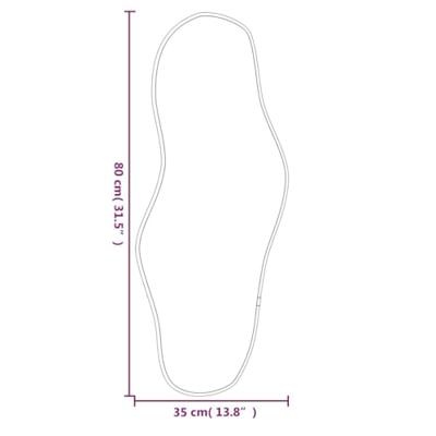 VidaXL Wandspiegel 80x35 cm zwart VidaXL Wandspiegel 80x35 cm zwart