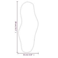 VidaXL Wandspiegel 80x35 cm zwart - thumbnail