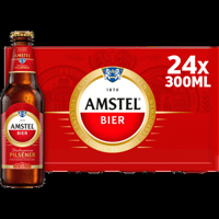 Amstel Pilsener Bier Fles 24 x 300ml Krat bij Jumbo - thumbnail