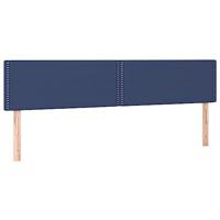 Boxspring met matras stof blauw 200x200 cm - thumbnail