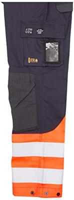 Blåkläder Multinorm inherent werkbroek 14881513 | Marineblauw/Oranje | Maat 46 - 7330509720387