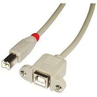 Lindy 31800 verlengkabel USB 2.0, type B, mannelijk/vrouwelijk, 0,5 m, grijs - thumbnail