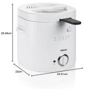 Tristar FR-6941 Frituurpan 1.5 l 1000 W Wit - thumbnail