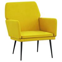 Fauteuil 62x79x79 cm fluweel geel - thumbnail