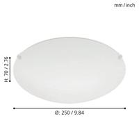 Eglo PlafondlampMars 24cm effen wit - 80265 - thumbnail