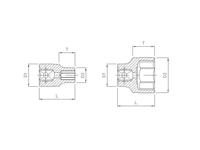 Dop 1/4", 6-kant 6mm 21506 - thumbnail