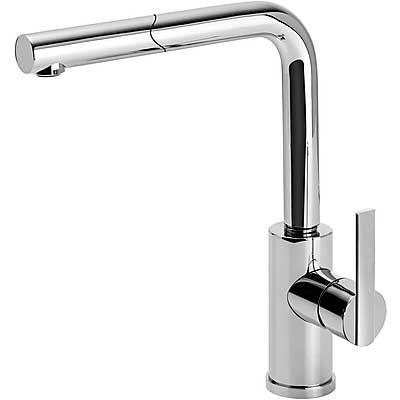 Keukenkraan Tres Lex | Opbouw | 360° Draaibaar | Uitrekbare sproeier | Mengkraan | 1-hendel | Rond | Chroom