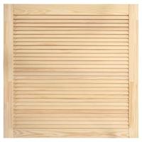 VidaXL Kastdeuren met lamellen 4 st 39,5x39,4 cm massief grenenhout - thumbnail