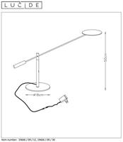 Lucide ANSELMO - Bureaulamp - LED Dimb. - 1x9W 3000K - Mat chroom - thumbnail