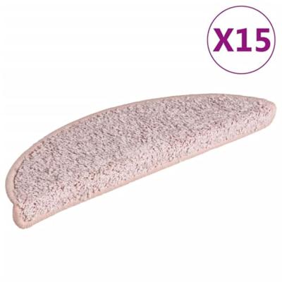 VidaXL Trapmatten 15 st 65x21x4 cm lichtroze