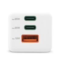 Hama Snellader 2x USB-C PD 1x USB-A QC Mini-oplader 65W Wit - thumbnail