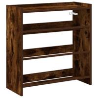 Schoenenrek 60x25x62 cm bewerkt hout gerookt eikenkleurig - thumbnail