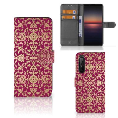 Wallet Case Sony Xperia 1 II Barok Pink Wallet Case Sony Xperia 1 II Barok Pink