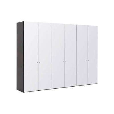 Goossens Kledingkast Easy Storage Ddk, Kledingkast 304 cm breed, 220 cm hoog, 6x glas draaideur