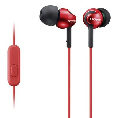 Hoofdtelefoon met microfoon Sony MDR-EX110AP Rood