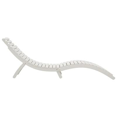 Ligbed 184x55x64 cm massief acaciahout wit - thumbnail