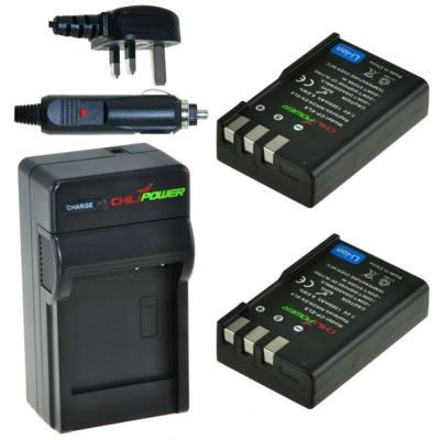 2 x EN-EL9 accu's voor Nikon - Charger Kit + car-charger - UK version 2 x EN-EL9 accu's voor Nikon - Charger Kit + car-charger - UK version