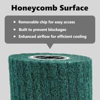 VidaXL Schuurrollen 3 pcs groen 12 x 12 x 10 cm synthetische vezel - thumbnail