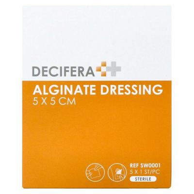 Decifera Alginate Dressing 5x 5cm 5