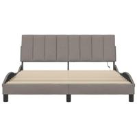 Bedframe zonder matras "Hanko" stof taupe 160x200 cm - thumbnail