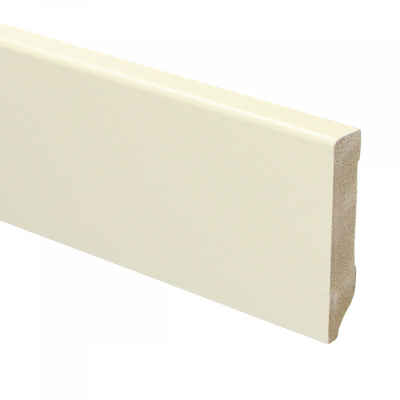 MDF Moderne plint 70x12 voorgelakt RAL9001 - lengte 240cm