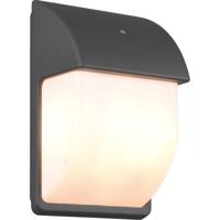 LED Tuinverlichting met Dag en Nacht Sensor - Buitenlamp - Trion Menaki - E14 Fitting - Spatwaterdicht IP44 - Ovaal - Mat Antraciet - Aluminium - thumbnail
