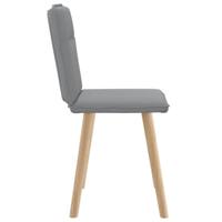 Eetkamerstoelen 2 st stof lichtgrijs - thumbnail