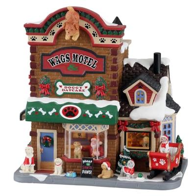 Meet Santa Paws battery operated Led Kerst LEMAX - Lemax Meet Santa Paws battery operated Led Kerst LEMAX - Lemax