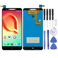LCD-scherm en digitizer volledige montage met vingerafdruk knop voor Alcatel A5 5085Y (zwart) - thumbnail
